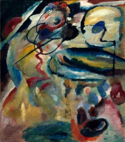 First Non-Objective Painting with Circle by Wassily Kandinsky